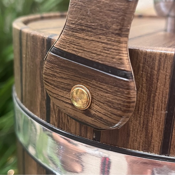 🥶Vintage🥶 Made In USA Elmar Mfg. Vinyl Wrapped Ice Bucket With Lid - Picture 8 of 16